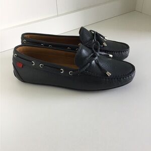 Marc Joseph New York Women Coney Island Leather Loafer, Dark Blue, 8, New